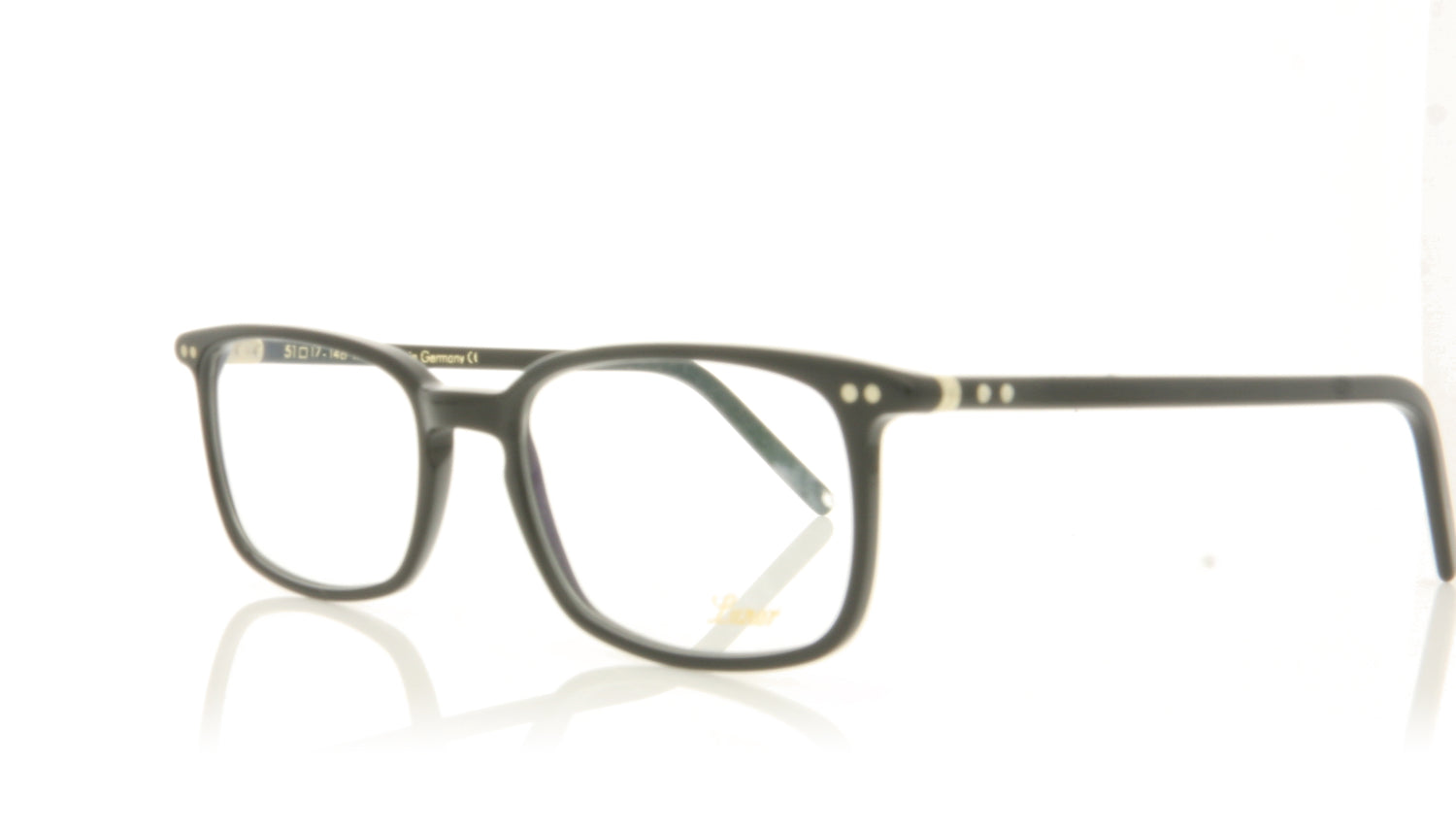 Lunor LU232 1 Black Glasses - Angle