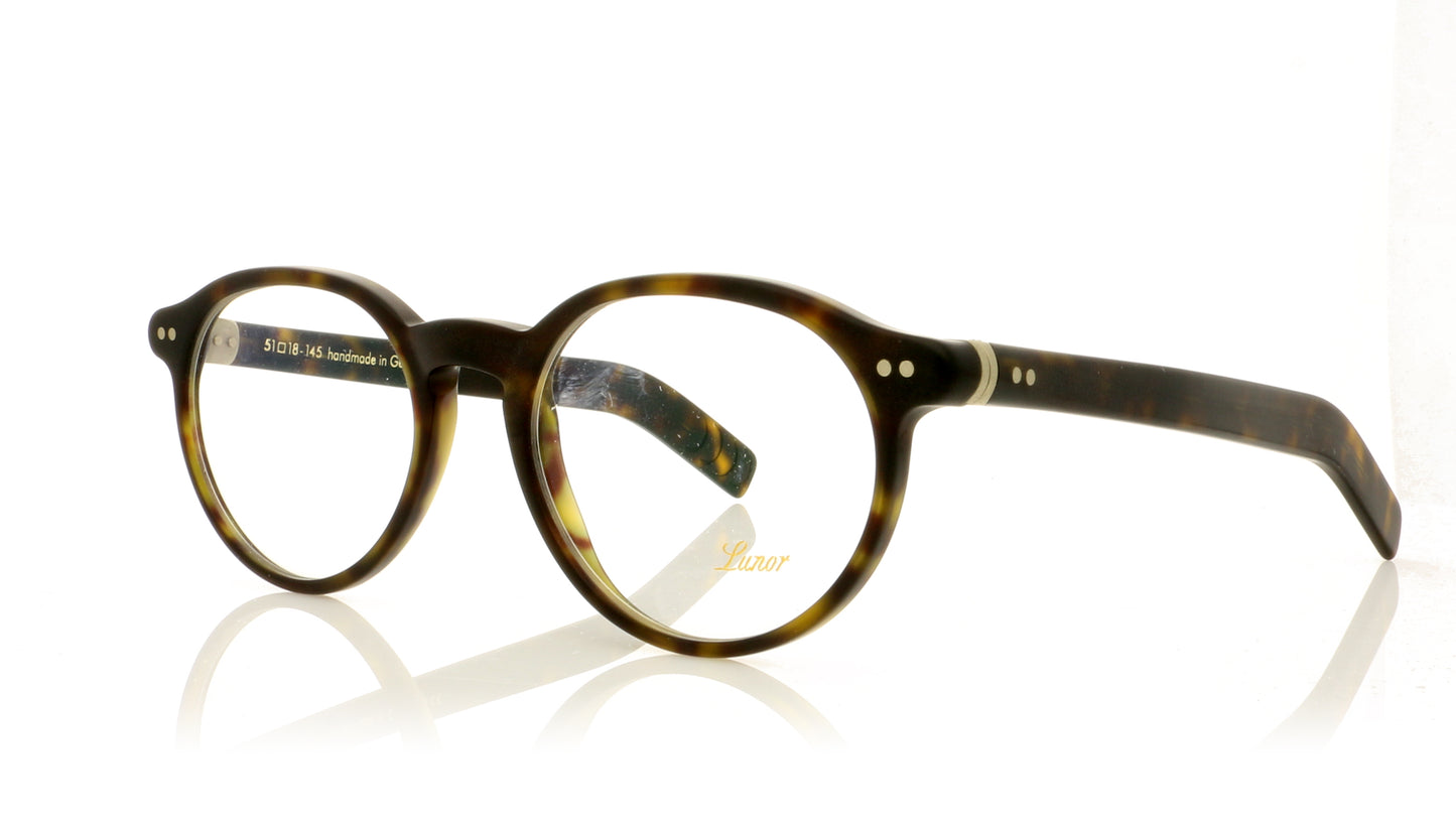 Lunor LU249 02M Matte Tortoise Glasses - Angle