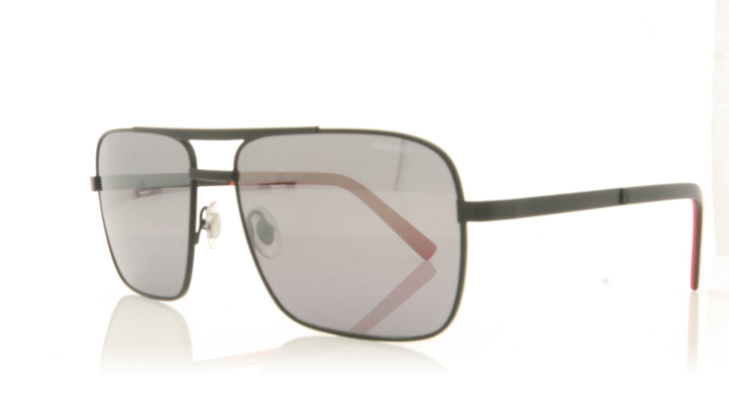 Maui Jim MJ714 Compass 38UTD Black Sunglasses - Angle