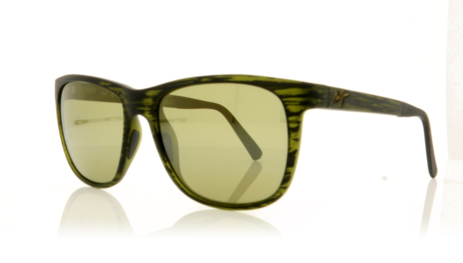 Maui Jim MJ740 Tail Slide 15CM Matt Dark Green Sunglasses - Angle