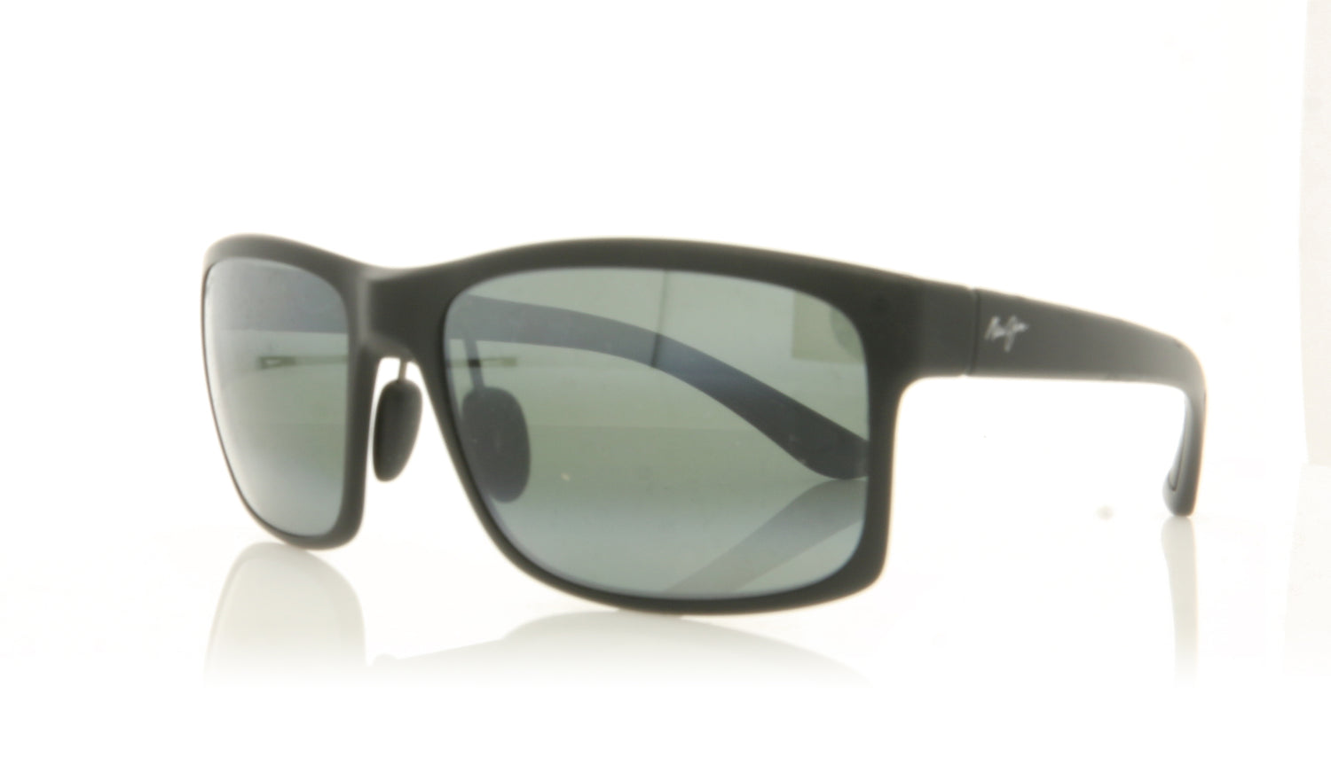 Maui Jim MJ439 Polowai 2M Matte Black Sunglasses - Angle