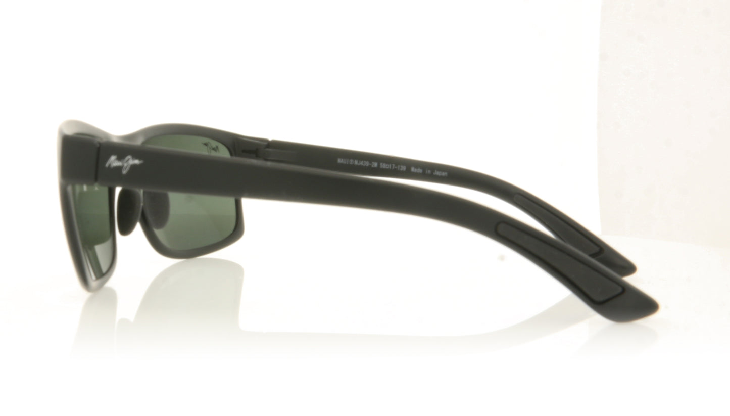 Maui Jim MJ439 Polowai 2M Matte Black Sunglasses - Side
