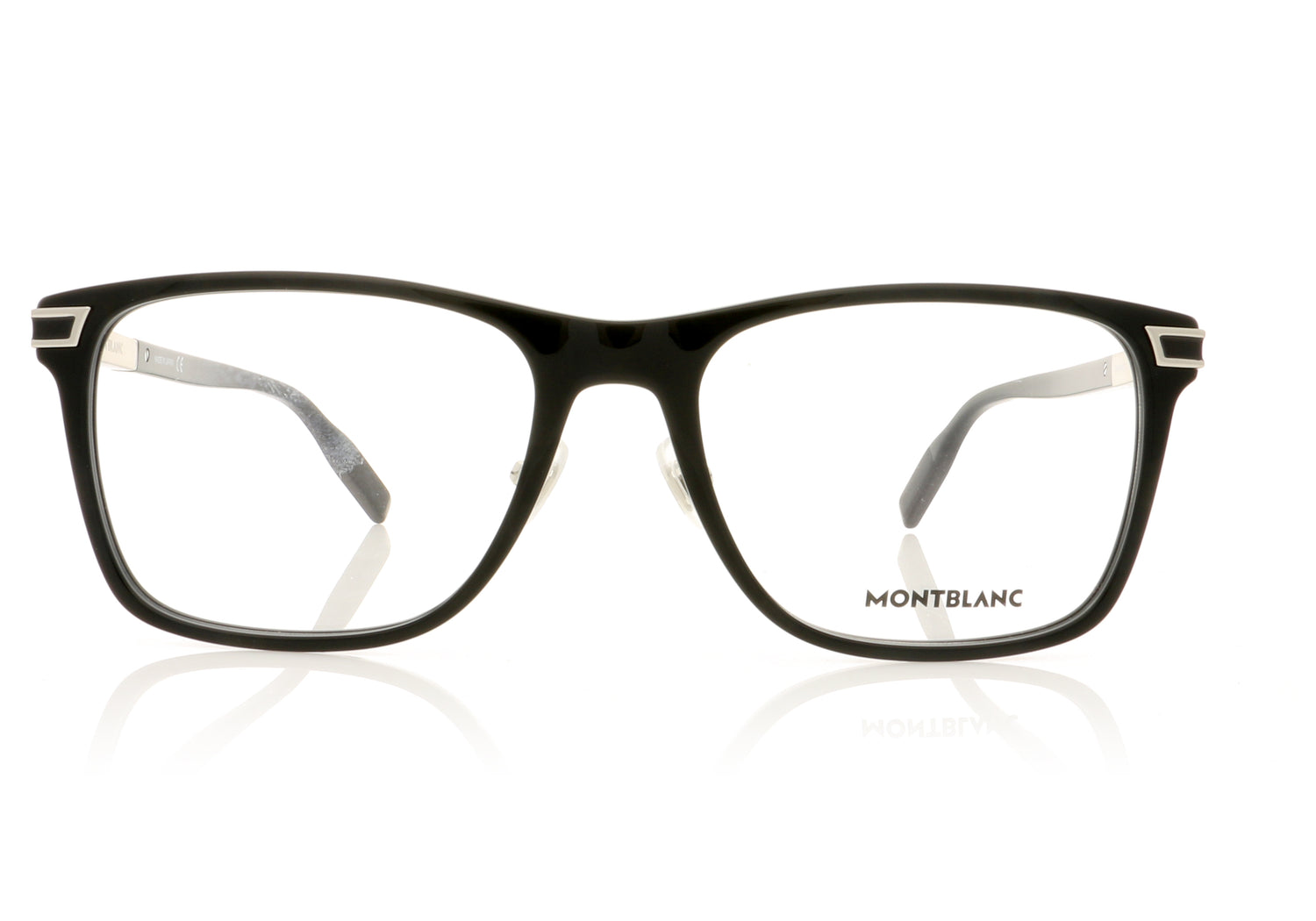 Mont Blanc MB0042O 5 Black-Silver Glasses - Front