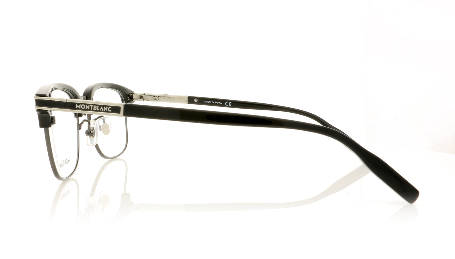 Mont Blanc MB0043O 1 Black-Silver Glasses - Side