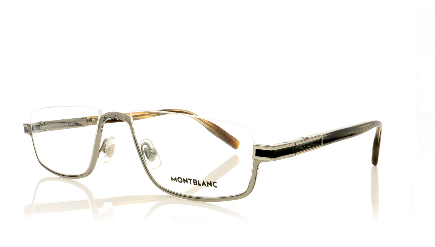 Mont Blanc MB0044O 3 Ruthenium Glasses - Angle