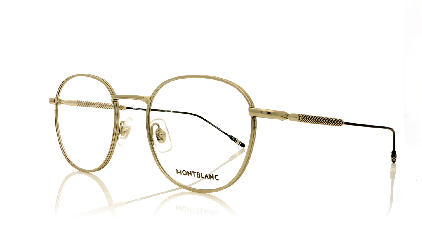Mont Blanc MB0048O 3 Silver Glasses - Angle