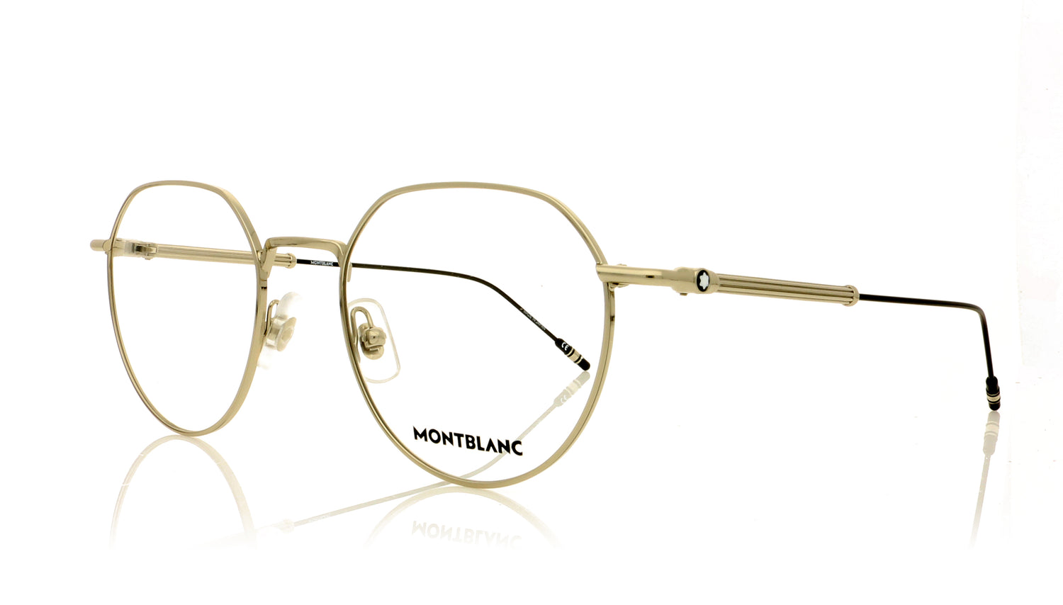 Mont Blanc MB0060O 3 Silver Glasses - Angle