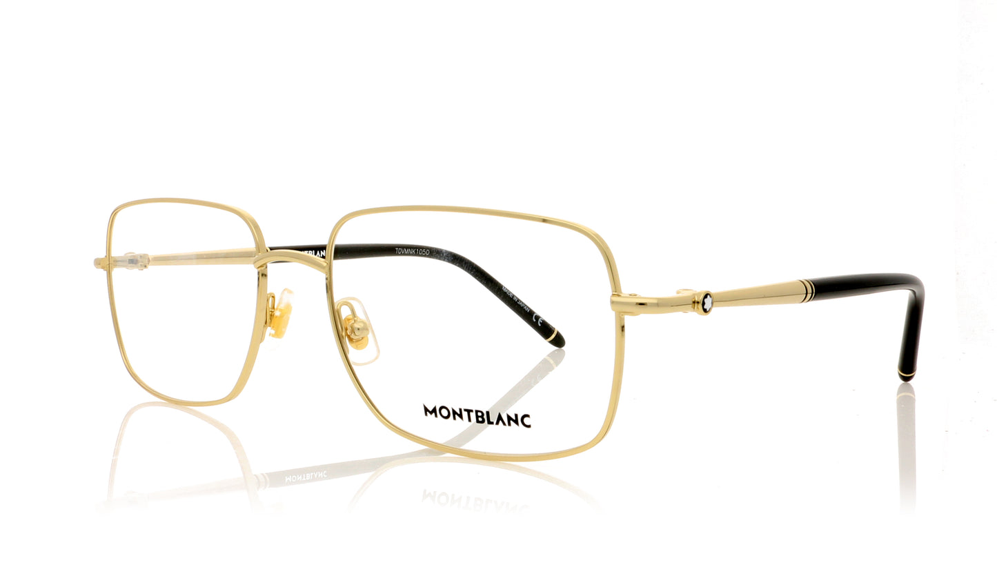 Mont Blanc MB0072O 3 Gold Glasses - Angle