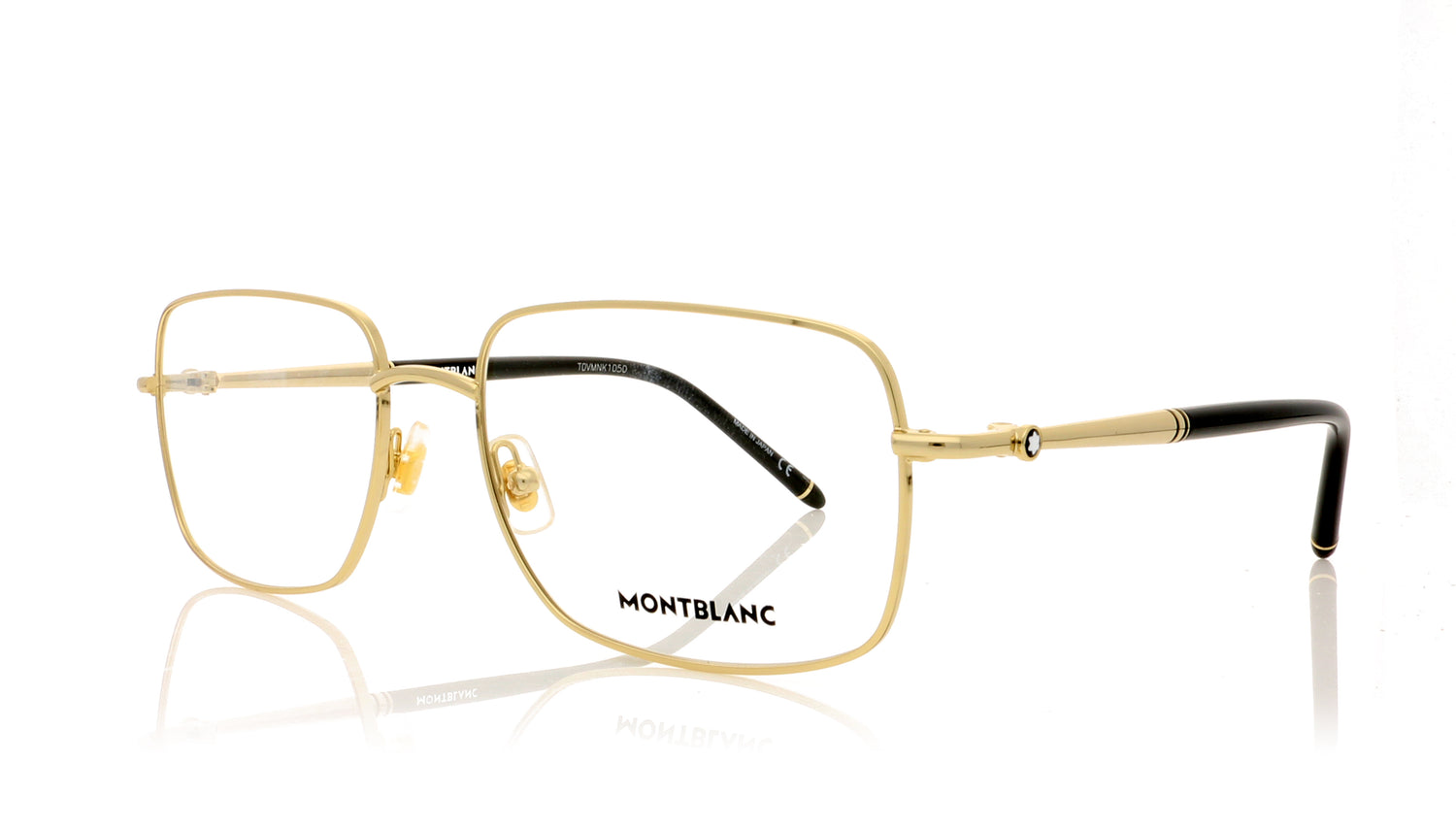 Mont Blanc MB0072O 3 Gold Glasses - Angle
