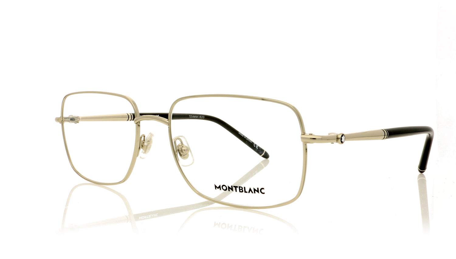 Mont Blanc MB0072O 4 Silver Glasses - Angle