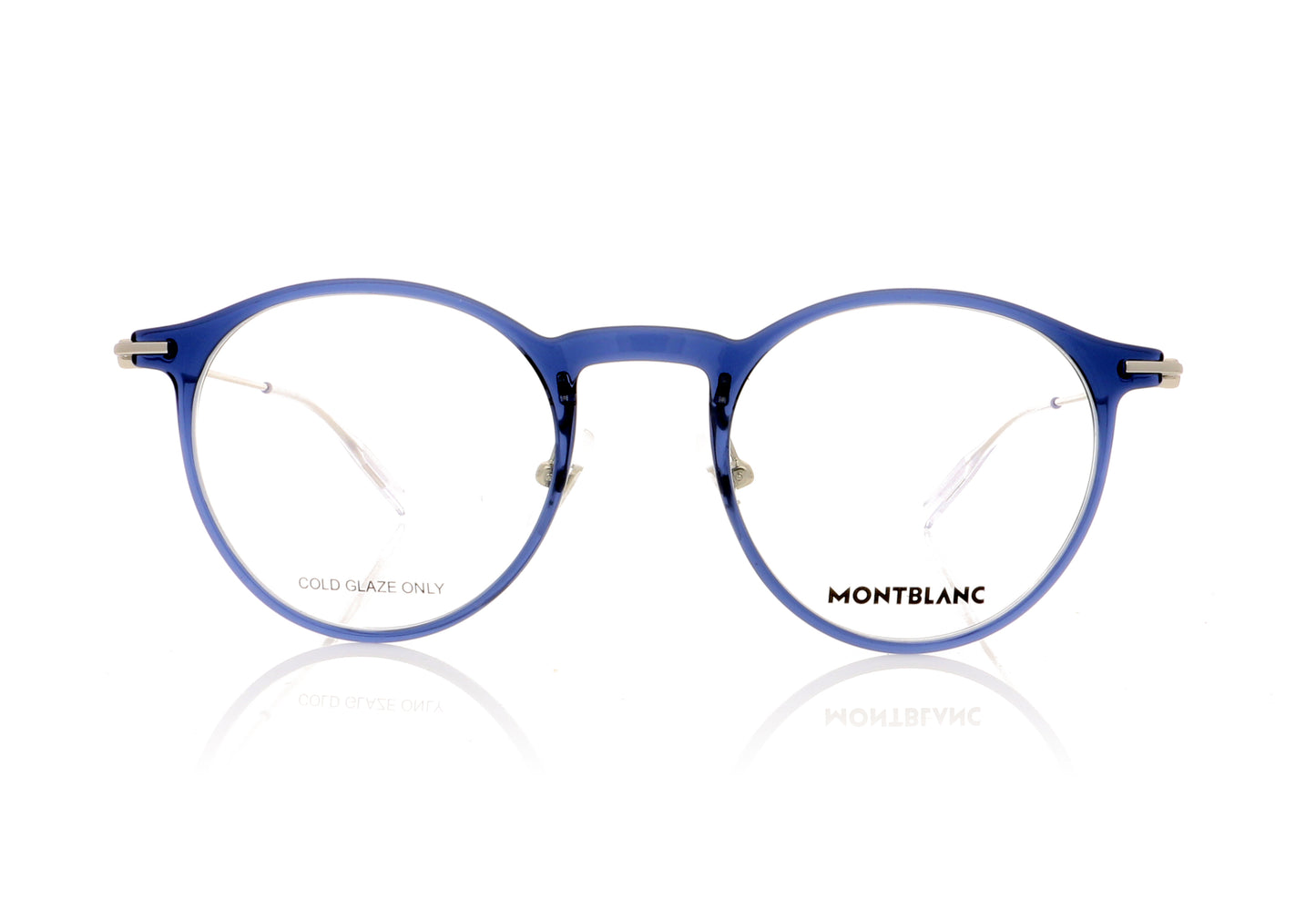 Mont Blanc MB0099O 4 Blue-Silver Glasses - Front