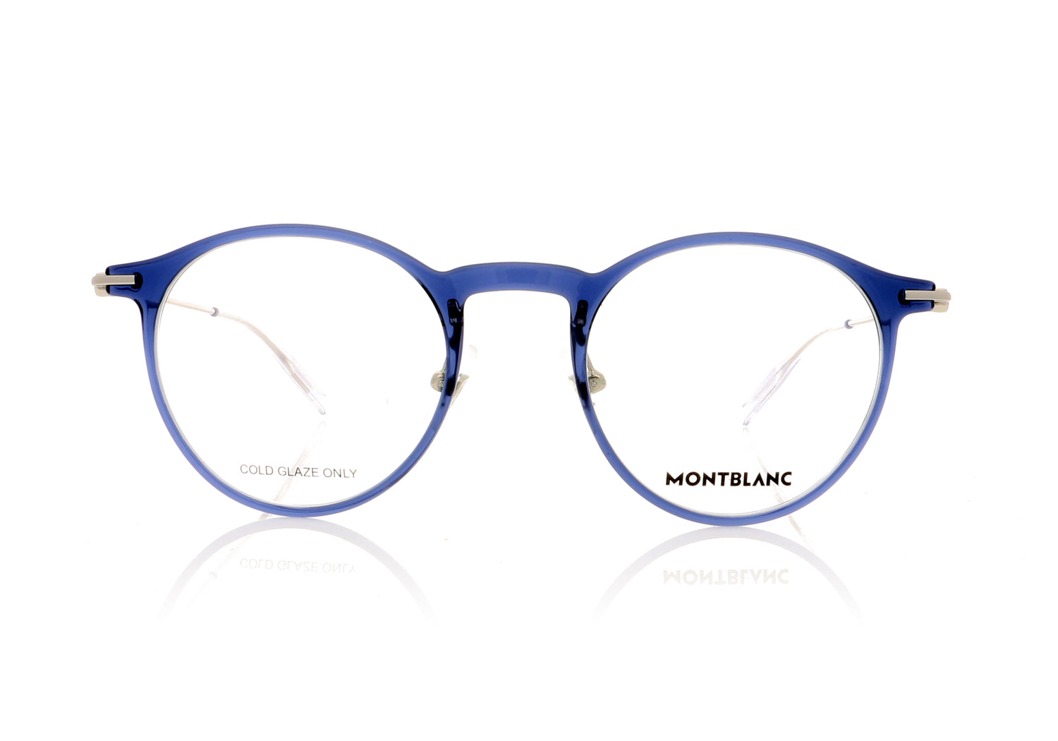 Mont Blanc MB0099O 4 Blue-Silver Glasses - Front
