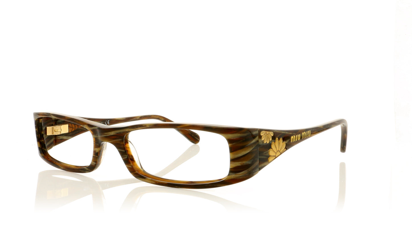 Miu Miu VMU21D 8AX-101 Shaded Brown Glasses - Angle