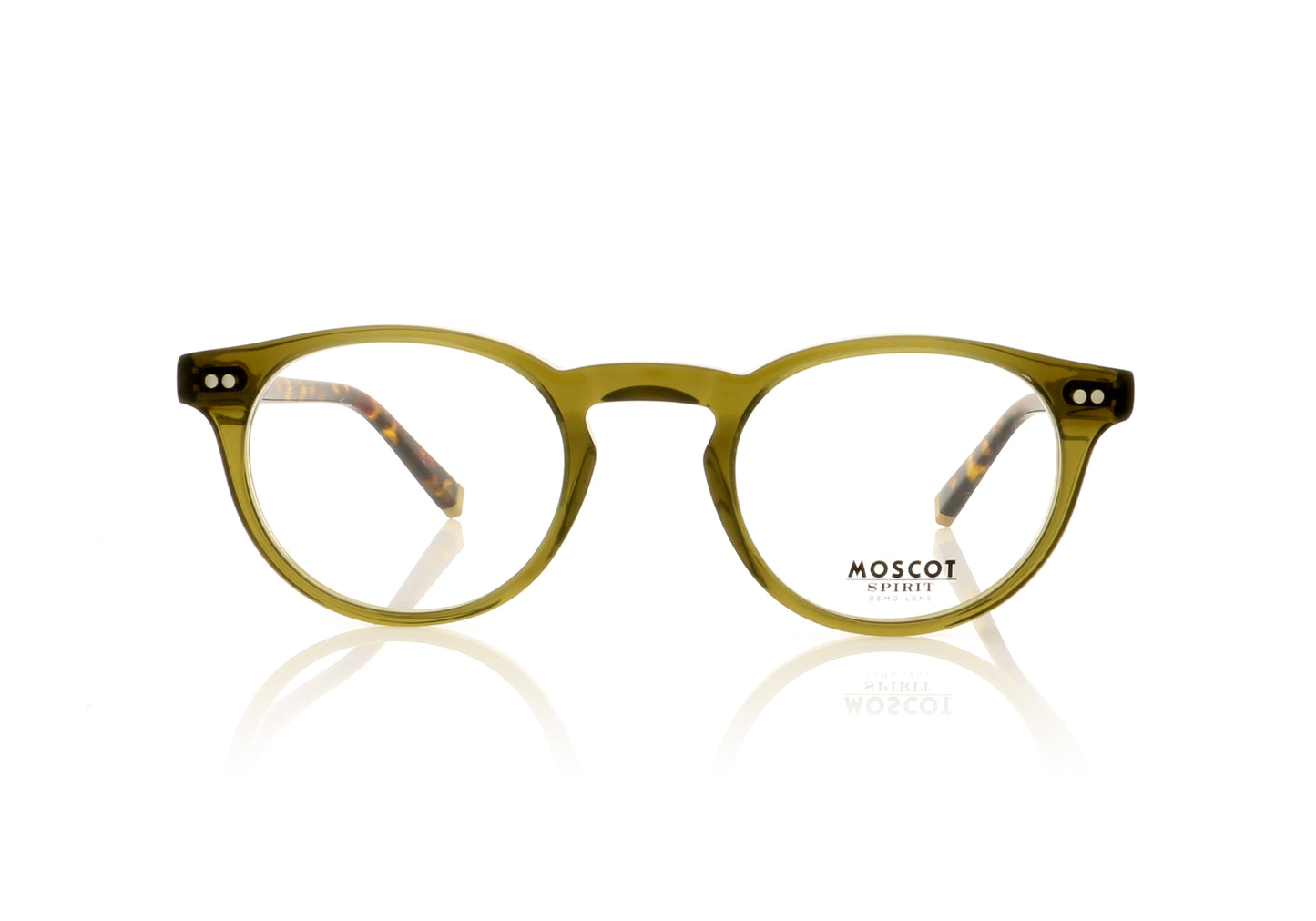 Moscot Frankie 1507-01 Olive Glasses - Front