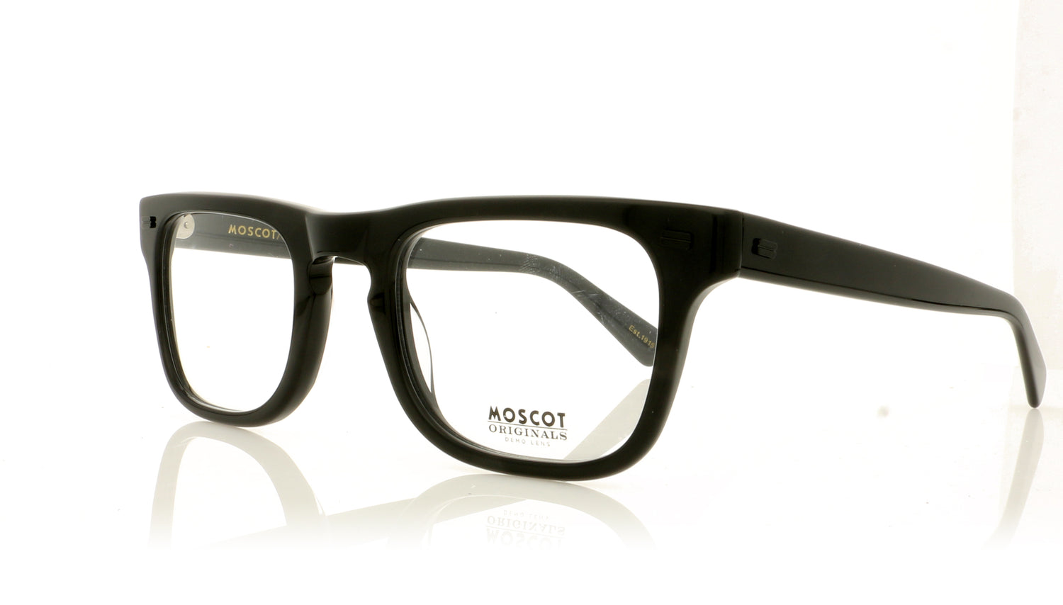 Moscot Kavell 200 Black Glasses - Angle