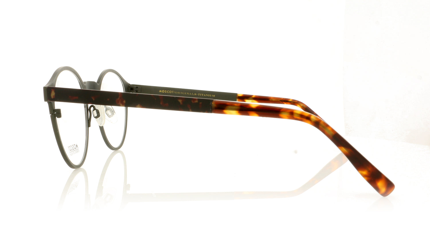 Moscot Miltzen-T TPNE Tortoise Pine Glasses - Side