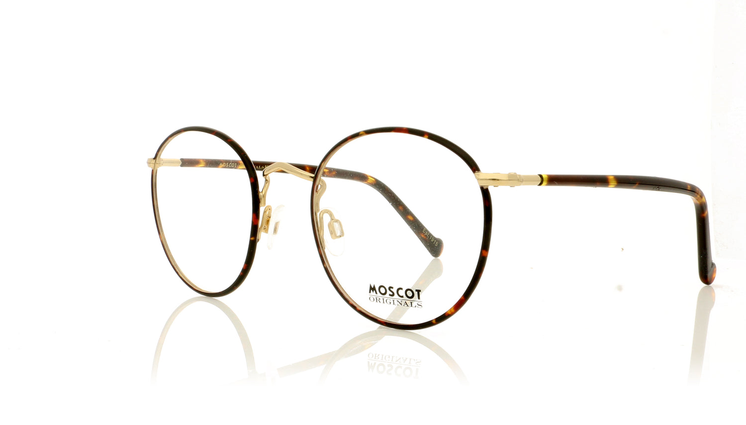 Moscot Zev 2006 Tortoise Gold Glasses - Angle