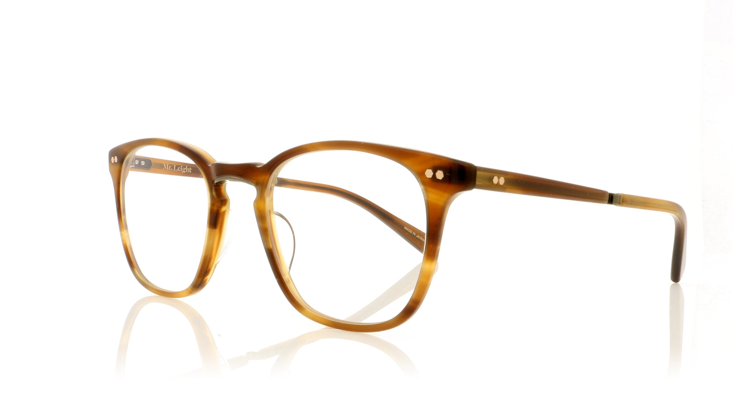 Mr. Leight Getty C BW-ATG Beachwood Antique Gold Glasses - Angle