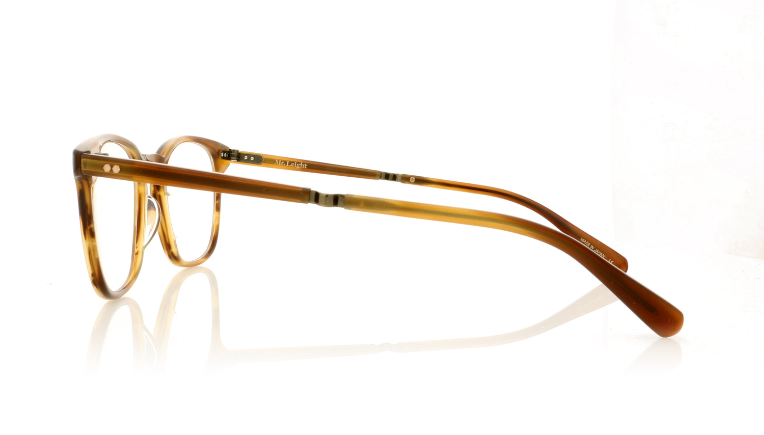Mr. Leight Getty C BW-ATG Beachwood Antique Gold Glasses - Side