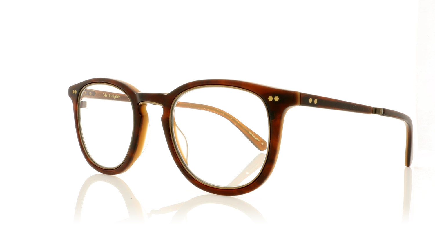 Mr. Leight Coopers C ML1011 MHLA-ATG Matte Honey Laminate Glasses - Angle