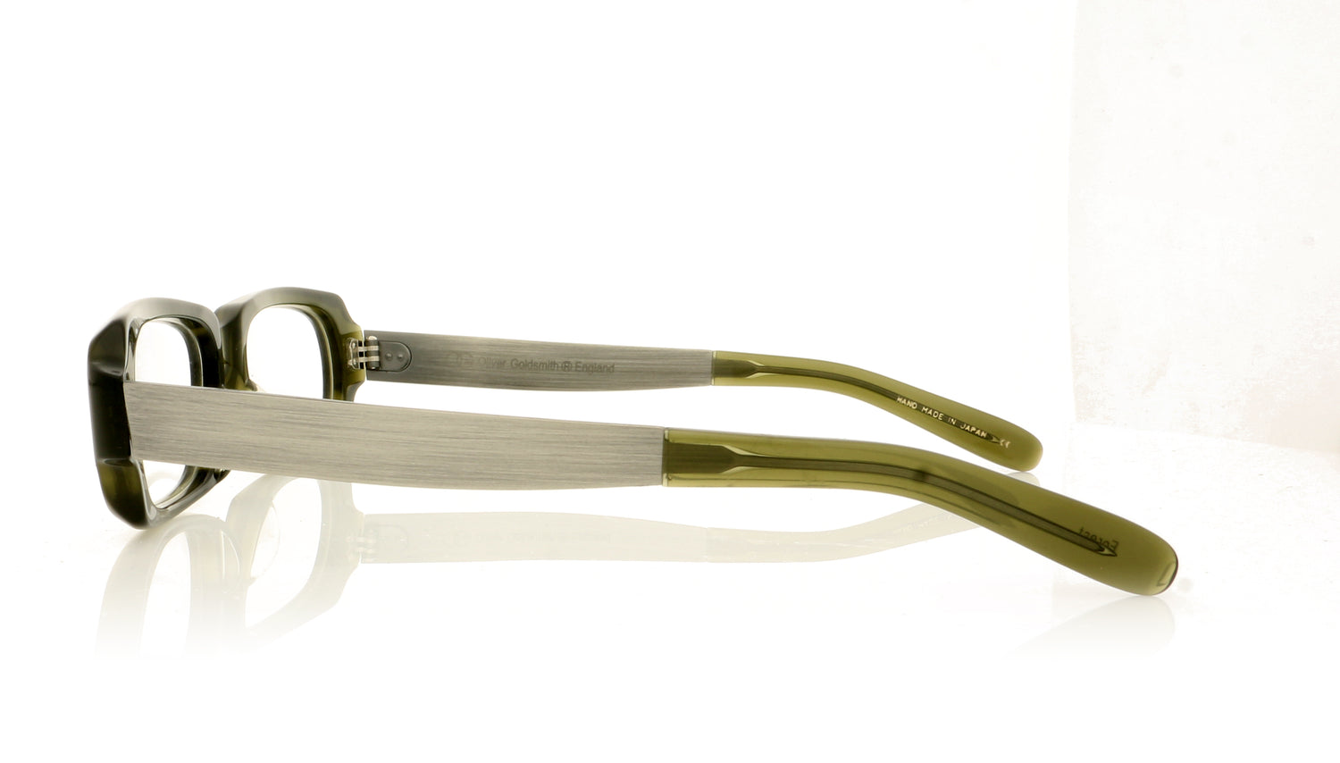 Oliver Goldsmith Empress Forest Green Glasses - Side