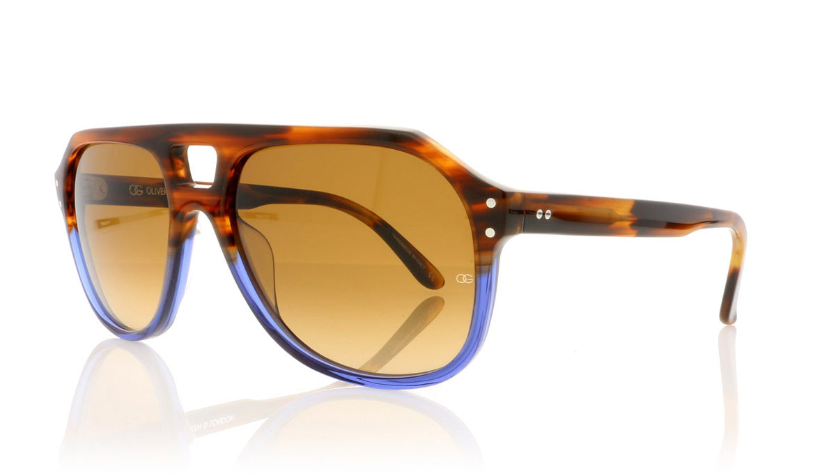 Oliver Goldsmith Glyn 16 Blue Sea Bed Sunglasses - Angle