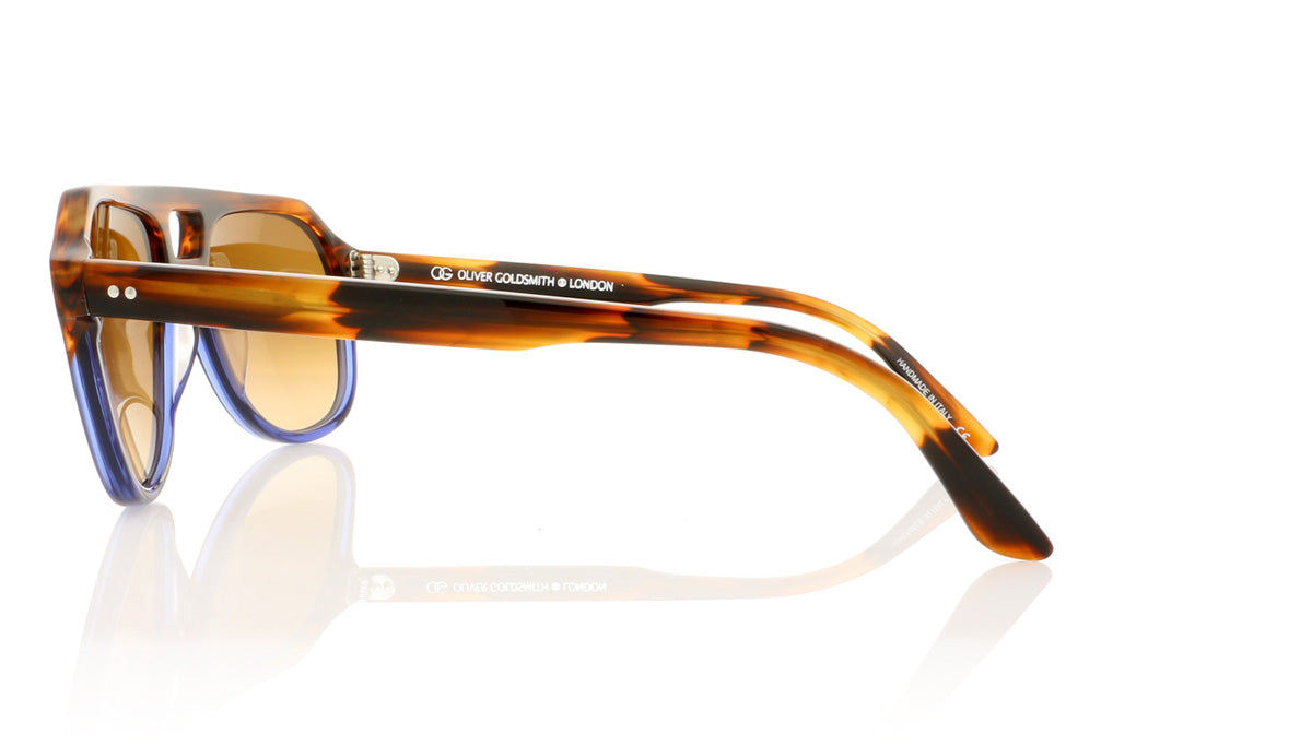 Oliver Goldsmith Glyn 16 Blue Sea Bed Sunglasses - Side