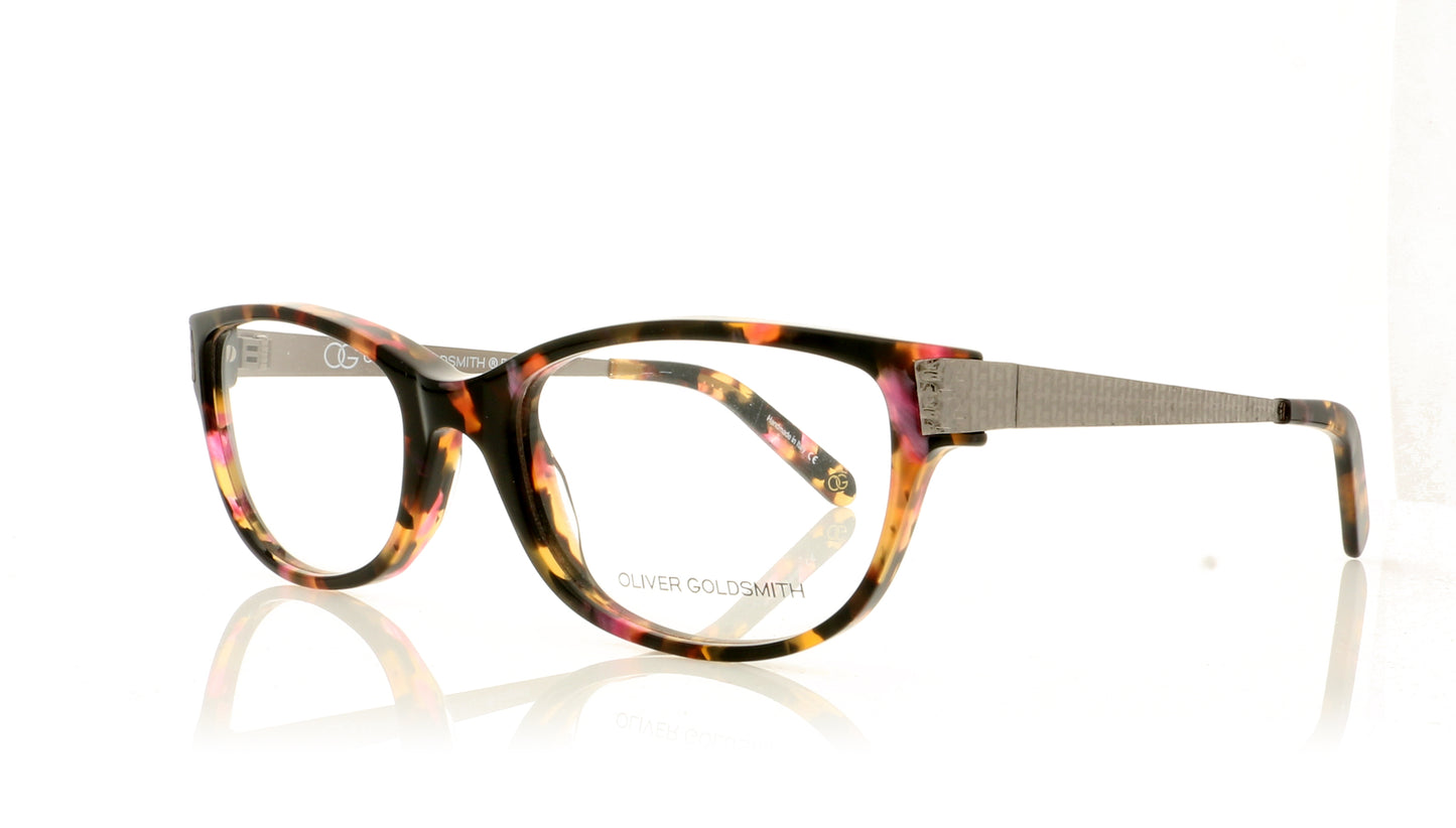 Oliver Goldsmith Justine PT Pink Tortoise Glasses - Angle
