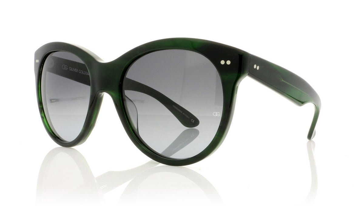 Oliver Goldsmith Manhattan 99 Evergreen Sunglasses - Angle