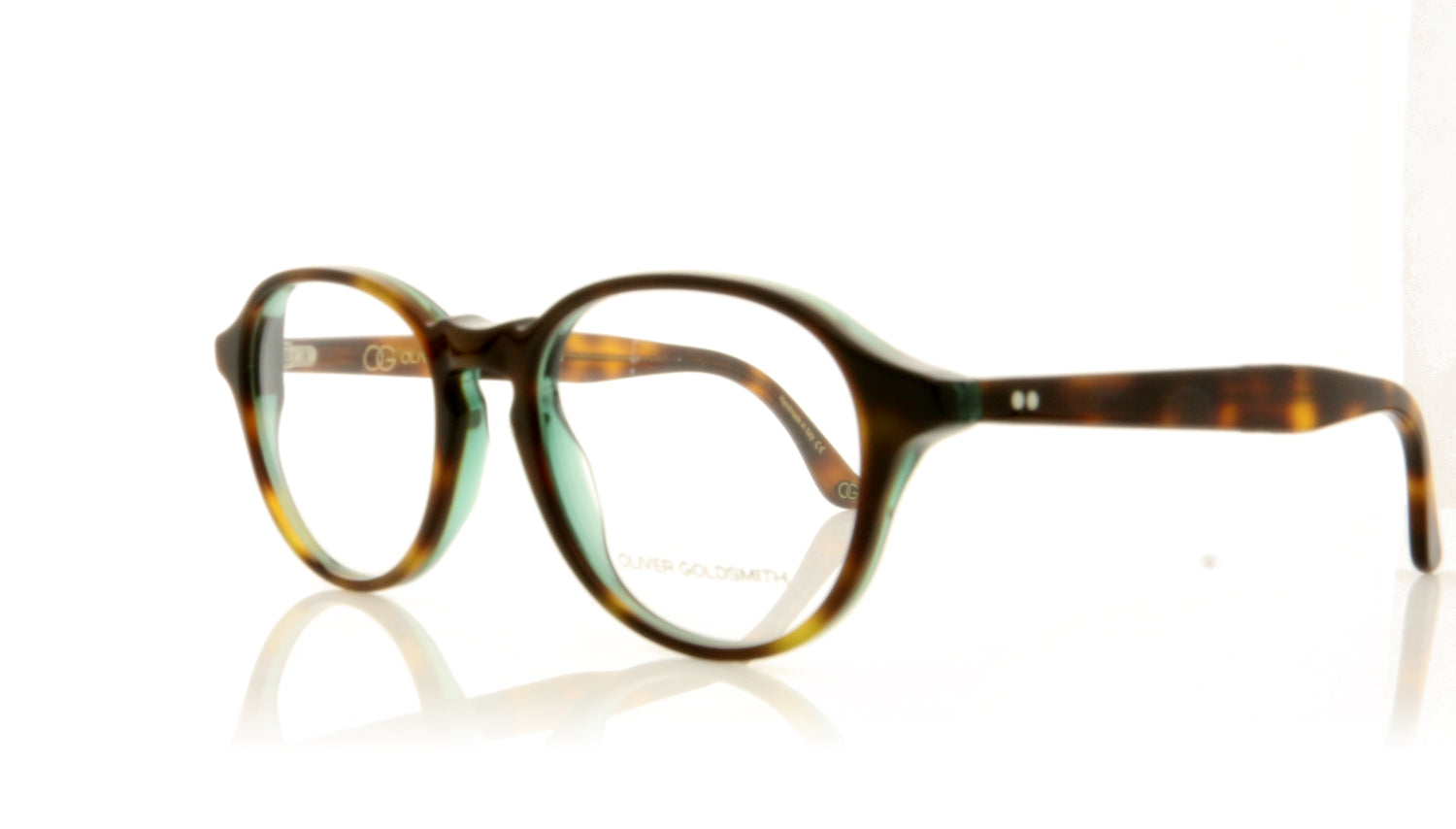 Oliver Goldsmith Rock 3 Tort Blue Glasses - Angle