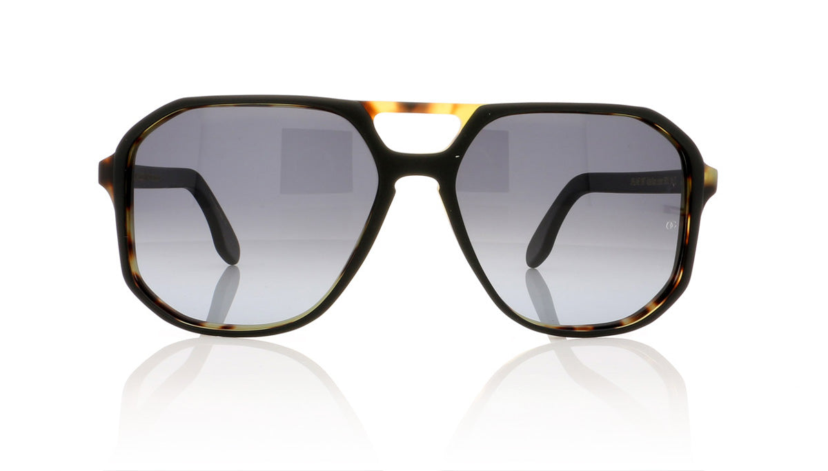 Oliver Goldsmith Spillane 3 Matte Black Leopard Sunglasses - Front