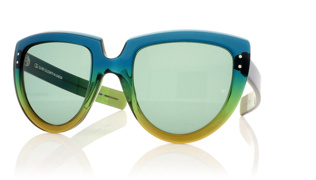 Oliver Goldsmith Y-Not 17 Green Rainbow Sunglasses - Angle