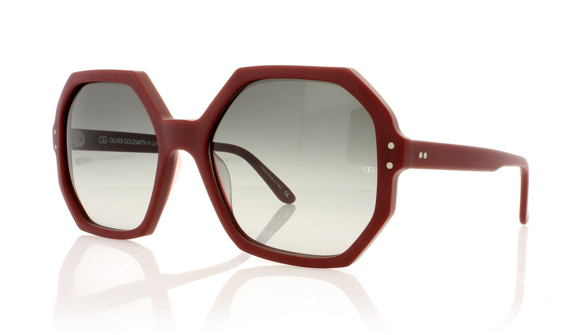 Oliver Goldsmith Yatton 5 Matte Merlot Sunglasses - Angle