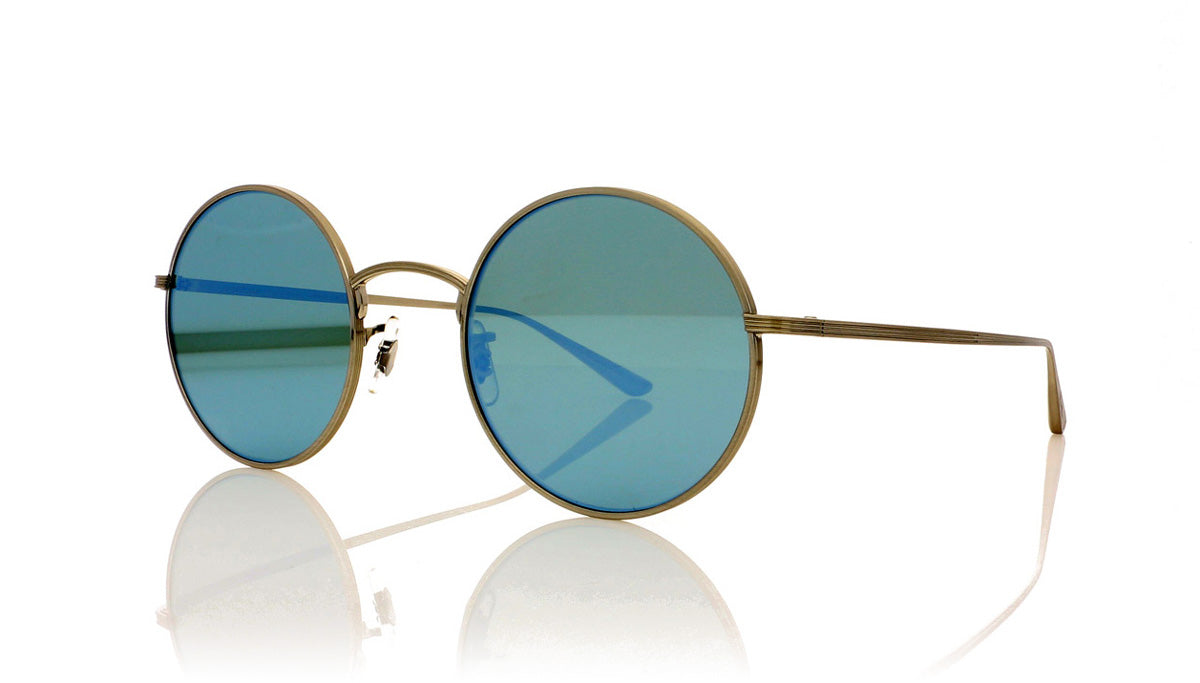 Oliver Peoples After Midnight 0OV1197ST 5254W3 Brushed Silver Sunglasses - Angle