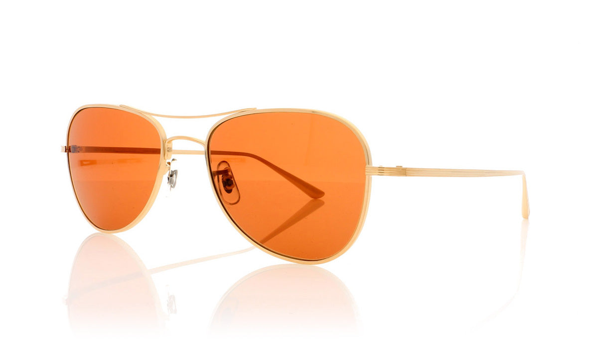 Oliver Peoples Executive suite CL41053/S 525753 Brushed Gold Sunglasses - Angle