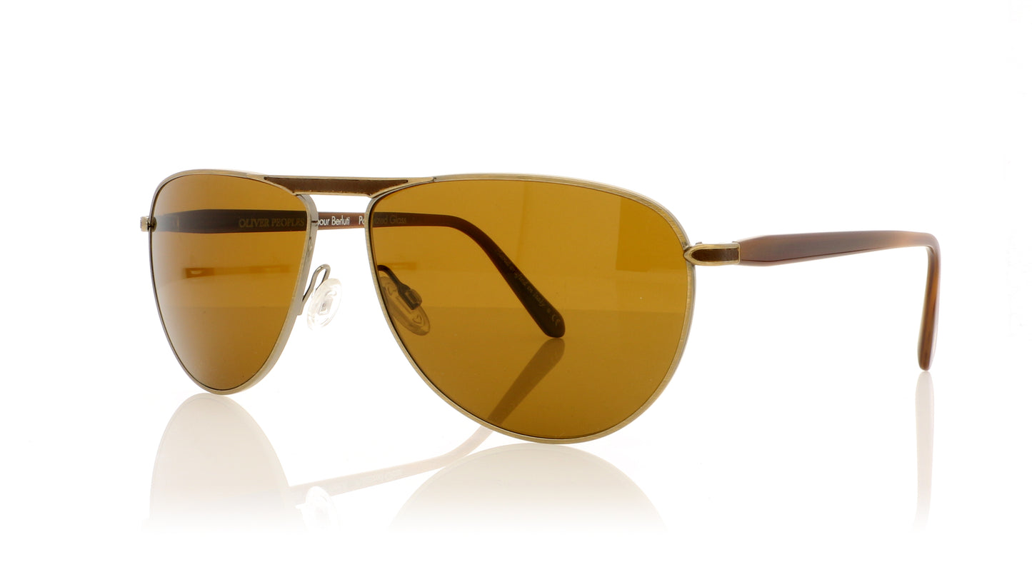 Oliver Peoples Conduit Street OV1213SQ 5039N6 Antique Gold Sunglasses - Angle