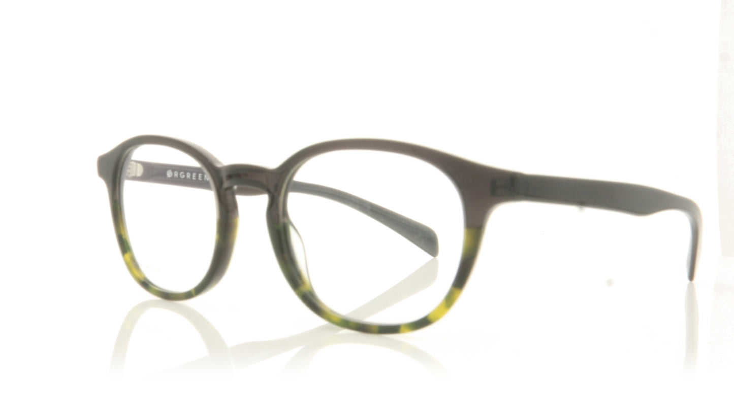 Ørgreen Hesh A092 Almost Black Green Marble Glasses - Angle