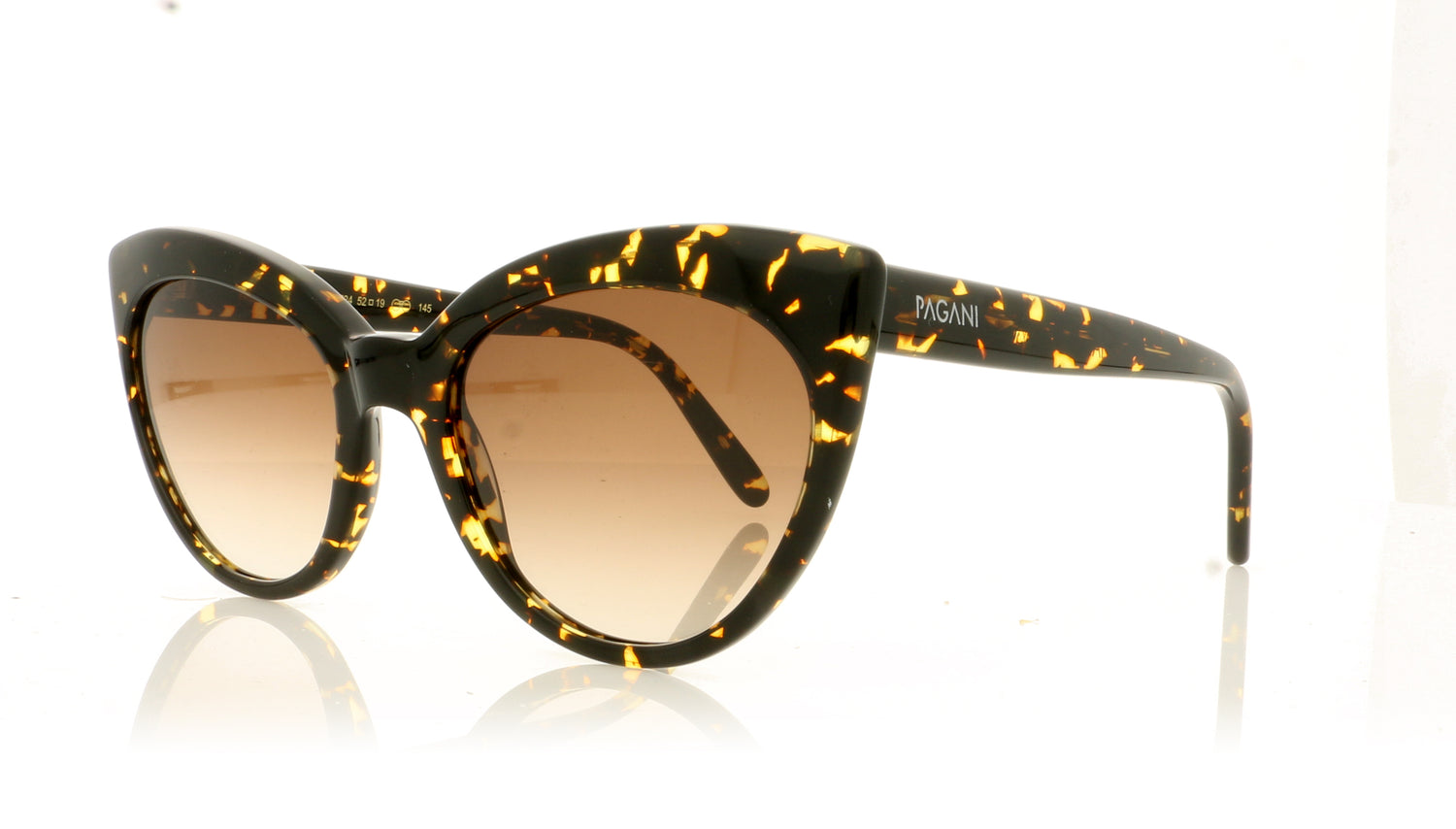 Pagani Agata 724Brown Tortoise Sunglasses - Angle