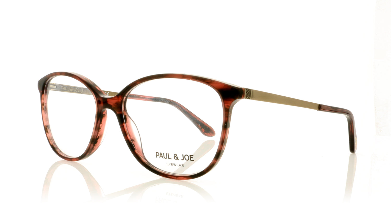 Paul & Joe Rosy 31 E397 Crystal Burgundy Glasses - Angle