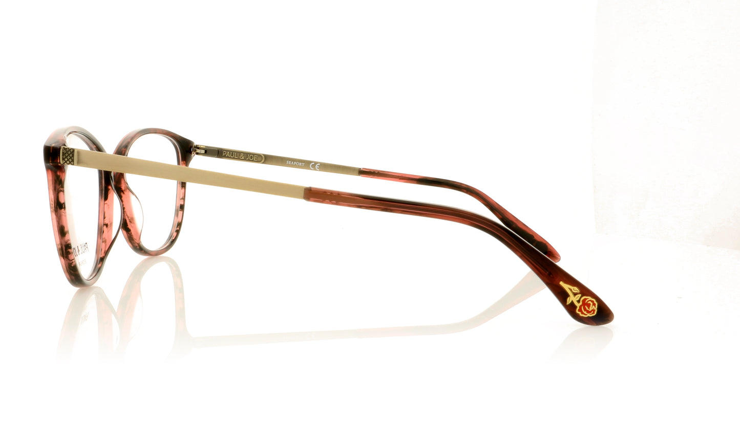 Paul & Joe Rosy 31 E397 Crystal Burgundy Glasses - Side
