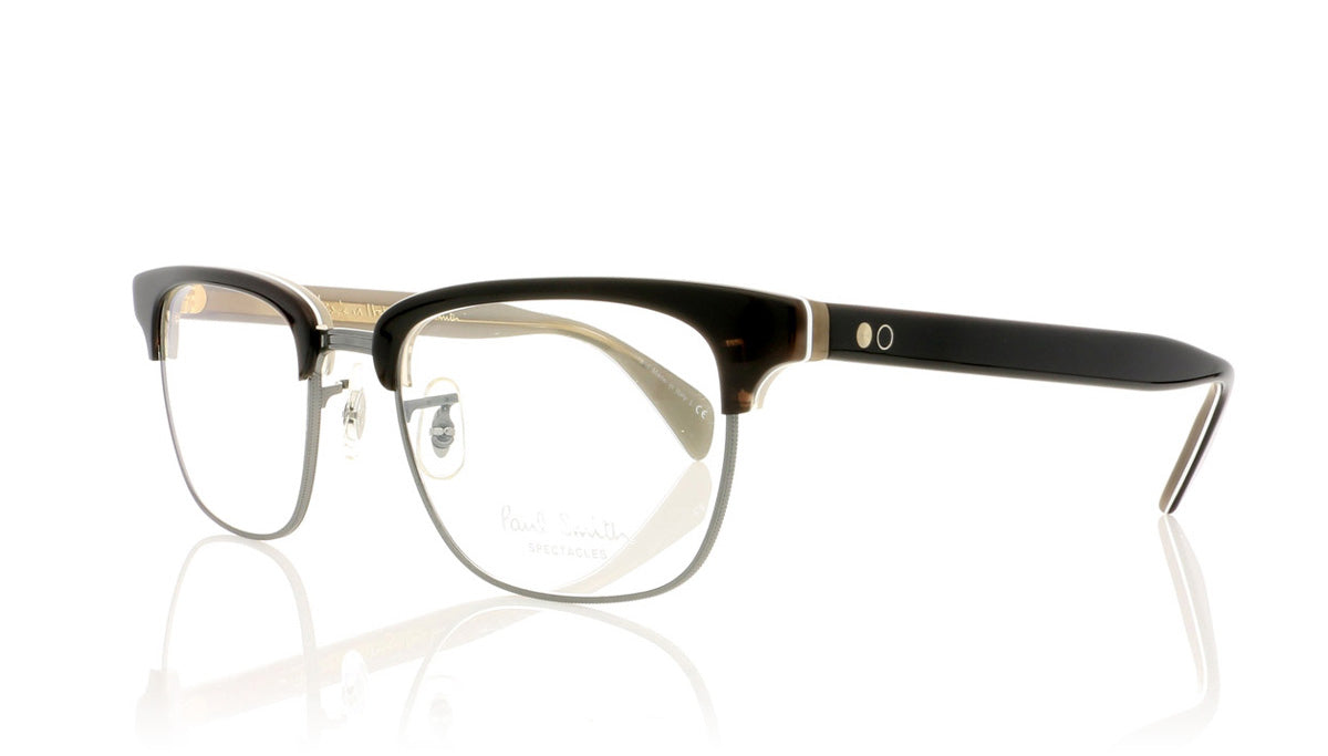 Paul Smith Welland PM8242 1446 Black Horn Glasses - Angle