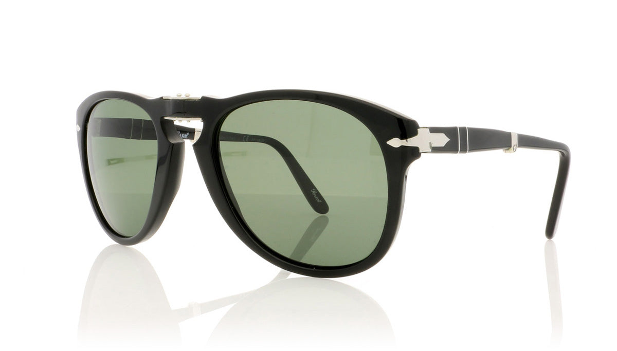 Persol 714 95/58 Black Polar Sunglasses - Angle