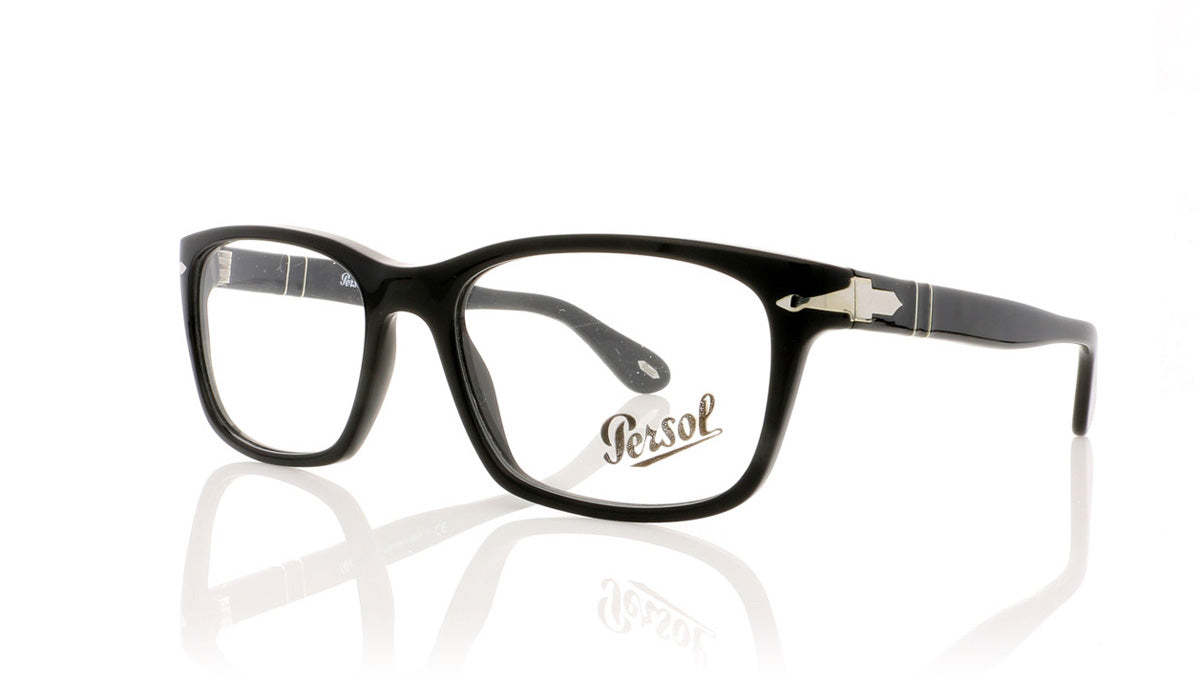 Persol 3012-V 95 Black Glasses - Angle