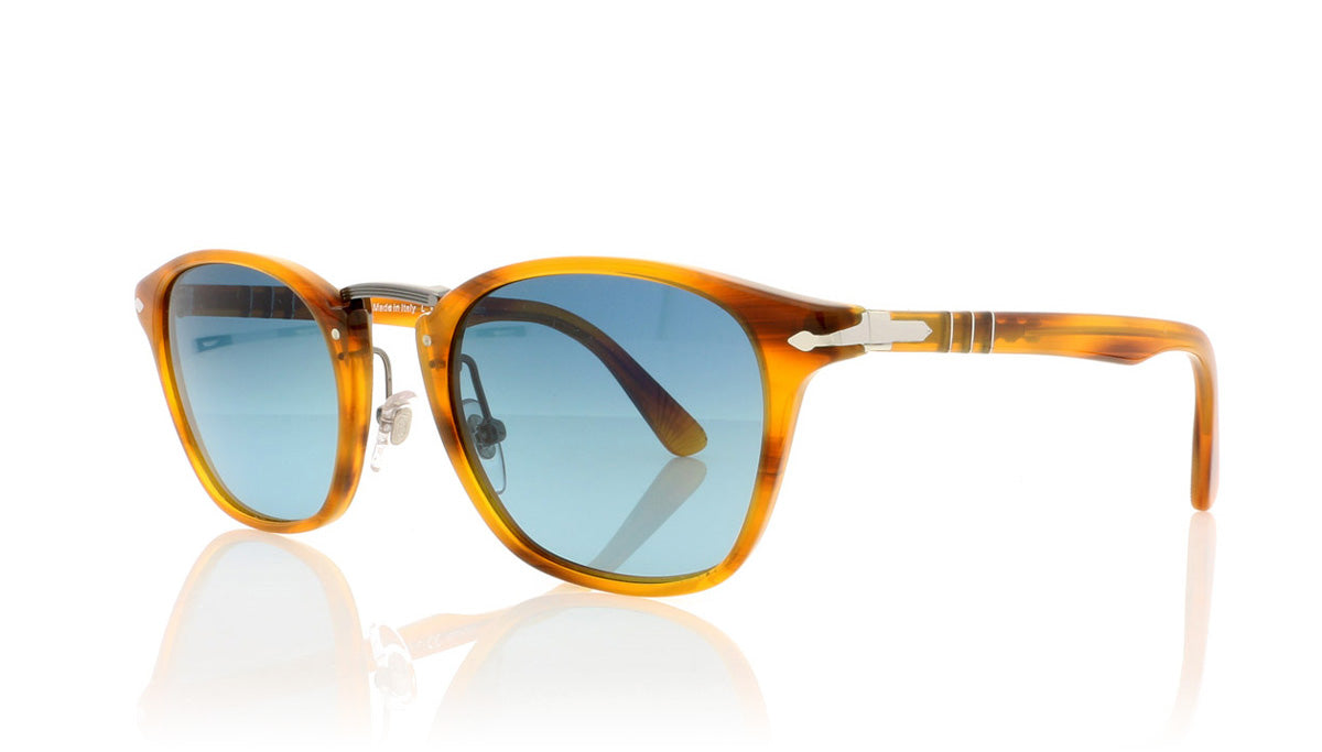Persol 3110-S 960/S3 Strpd Brn Sunglasses - Angle