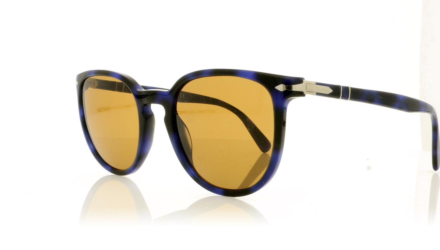 Persol 0PO3226S 109953 Havana Blue Sunglasses - Angle
