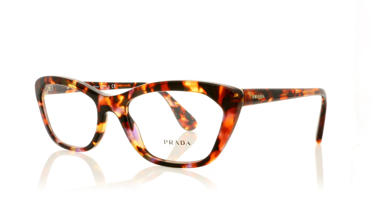 Prada VPR 03Q 101 PDN Glasses - Angle