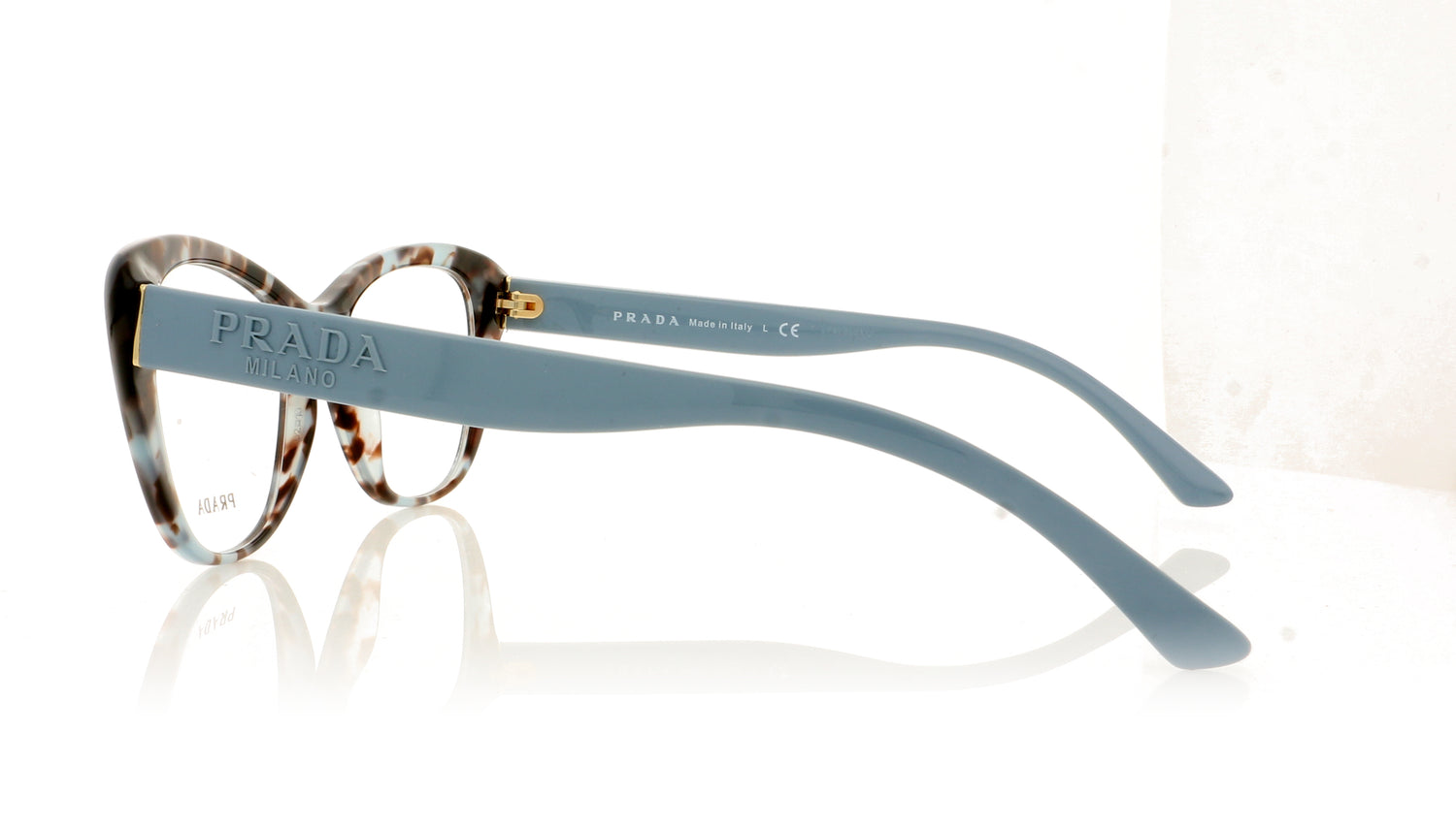 Prada 0PR04WV VPR 04W 05H101 Spotted Blue Glasses - Side