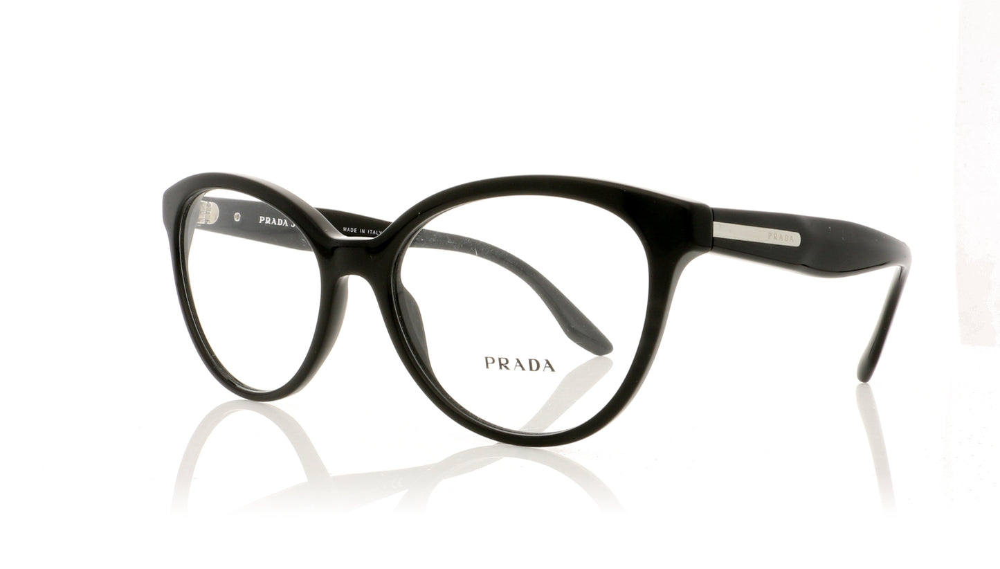 Prada 0PR 05U VPR 05U 1AB-101 Black Glasses - Angle