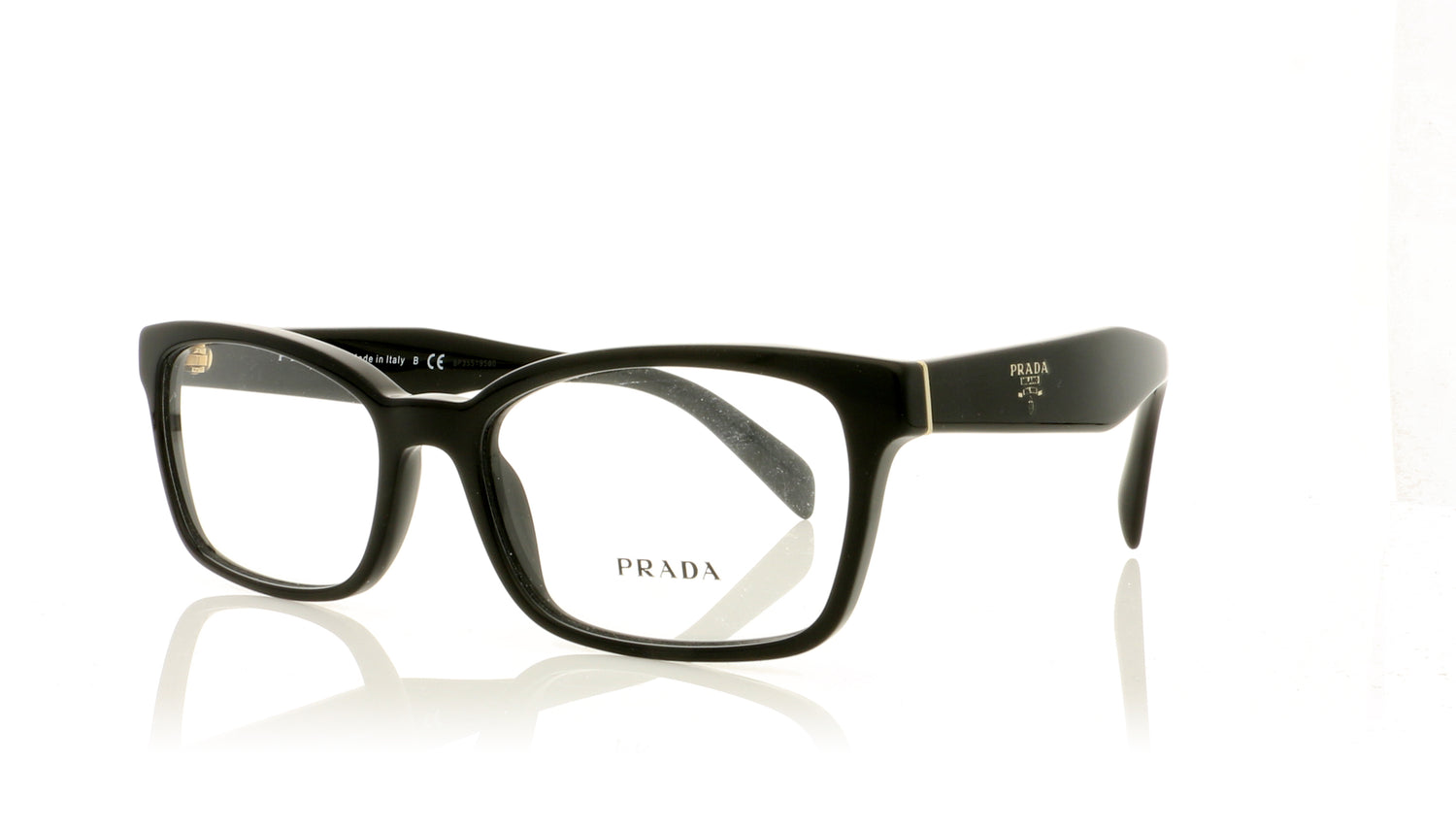 Prada 0PR 18T VPR 18T 1AB-101 Black Glasses - Angle