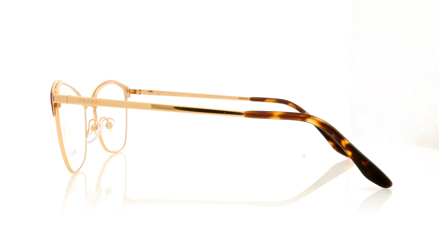 Prada 0PR62XV VPR 62X 4e+101 Matte Red Pale Gold Glasses - Side